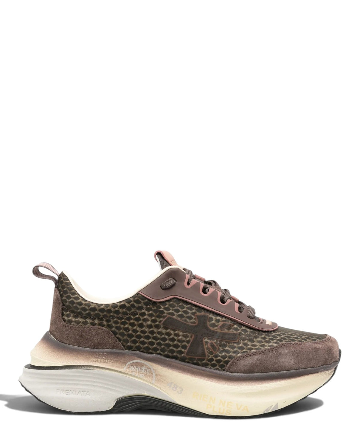 Sneakers Premiata Hill 8547 con stampa serpente
