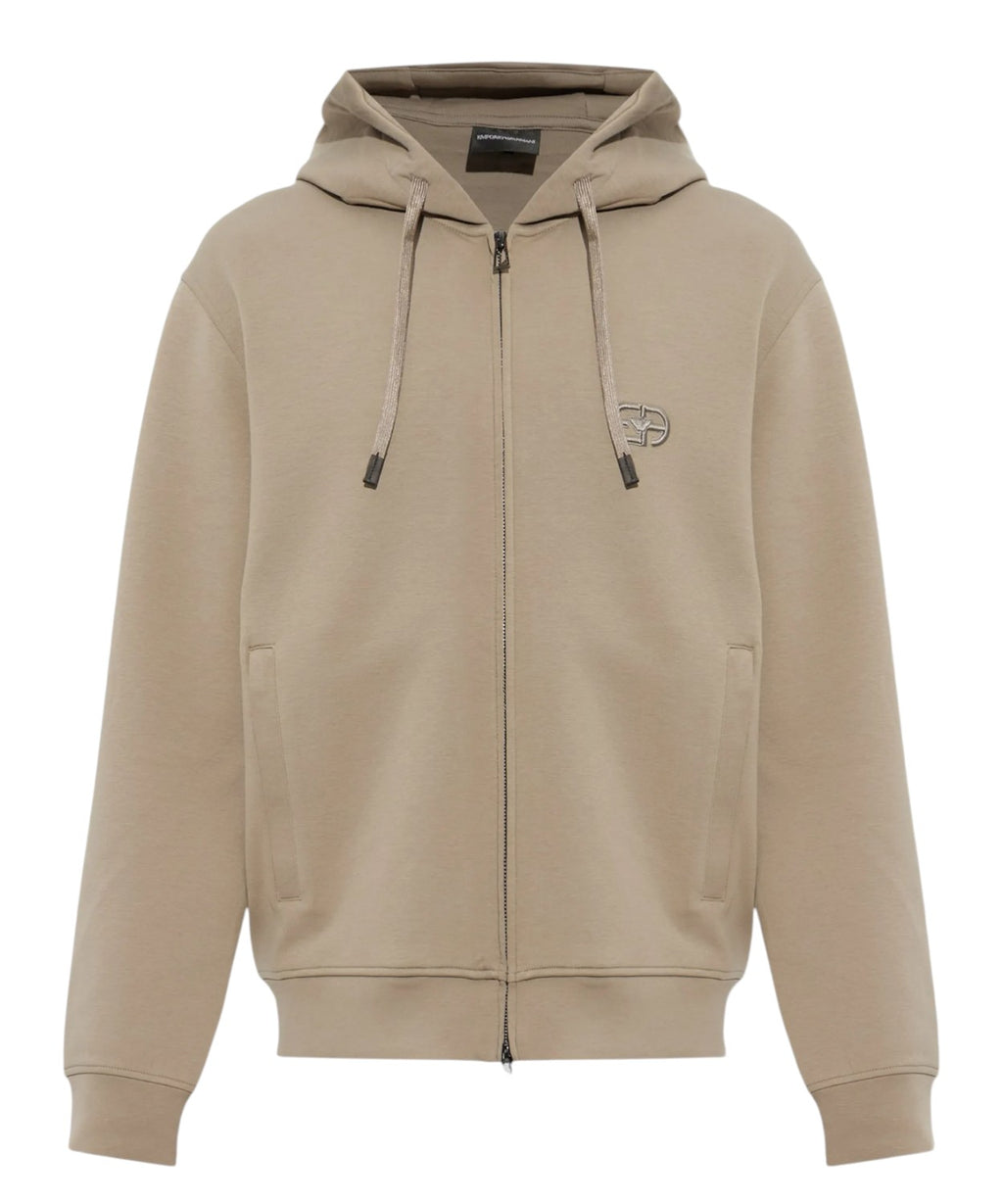 Felpa Emporio Armani Uomo Cappuccio Zip Comoda