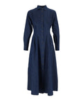 Abito Midi Alys in Denim con Ricamo Logo