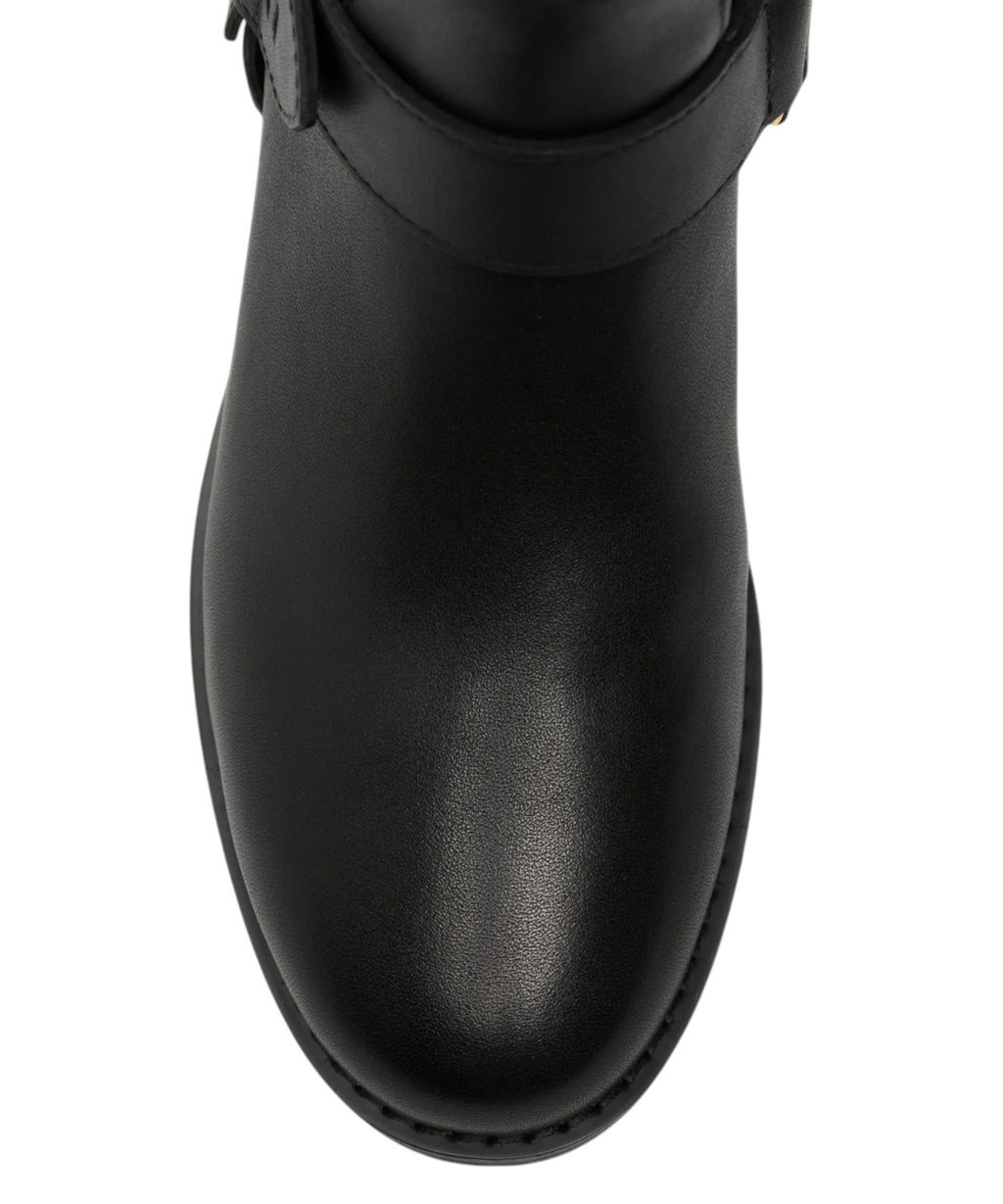 Kozačky Coccinelle z kůže s detailem Harness