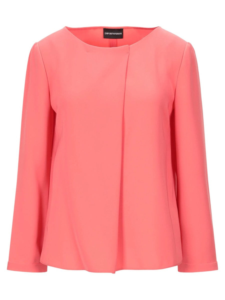 Blusa in Poly con Lembo Diagonale-Camicie-Emporio Armani-Vittorio Citro Boutique