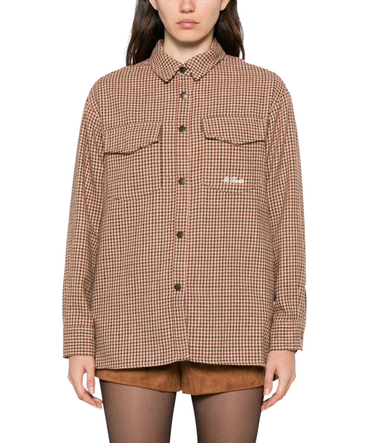 Camicia MC2 Saint Barth Disney Mickey Mouse Pied de Poule
