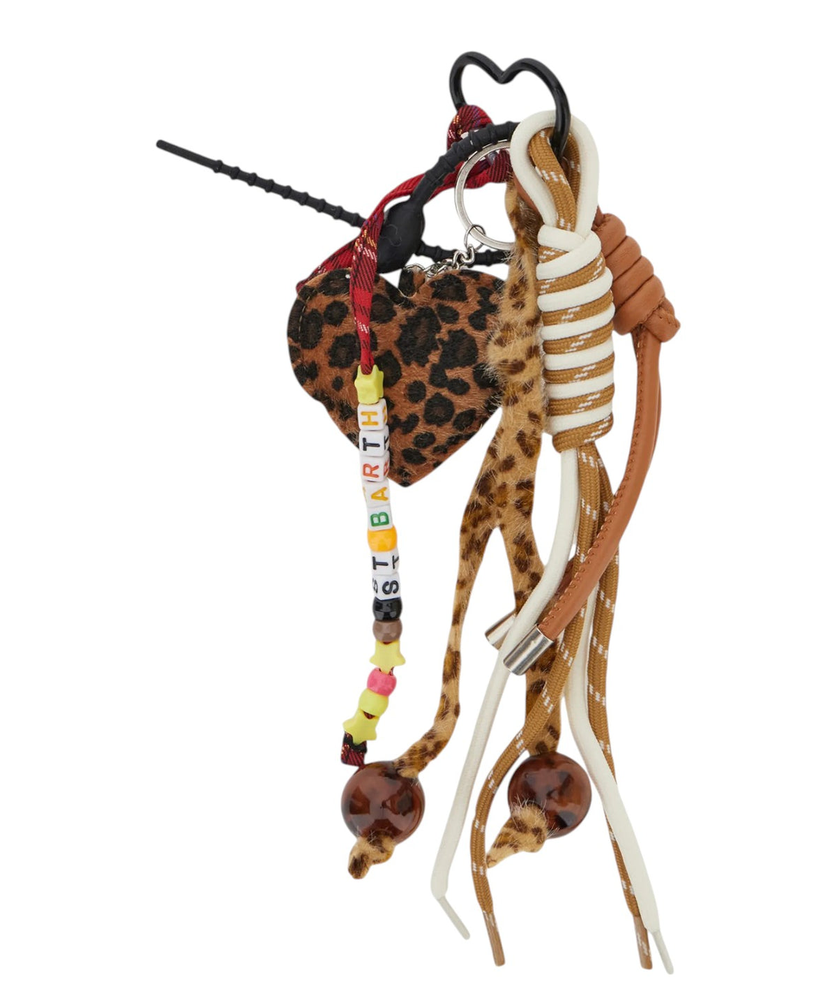 Portachiavi Leopardato con Cuore e Perline Mc2 Saint Barth