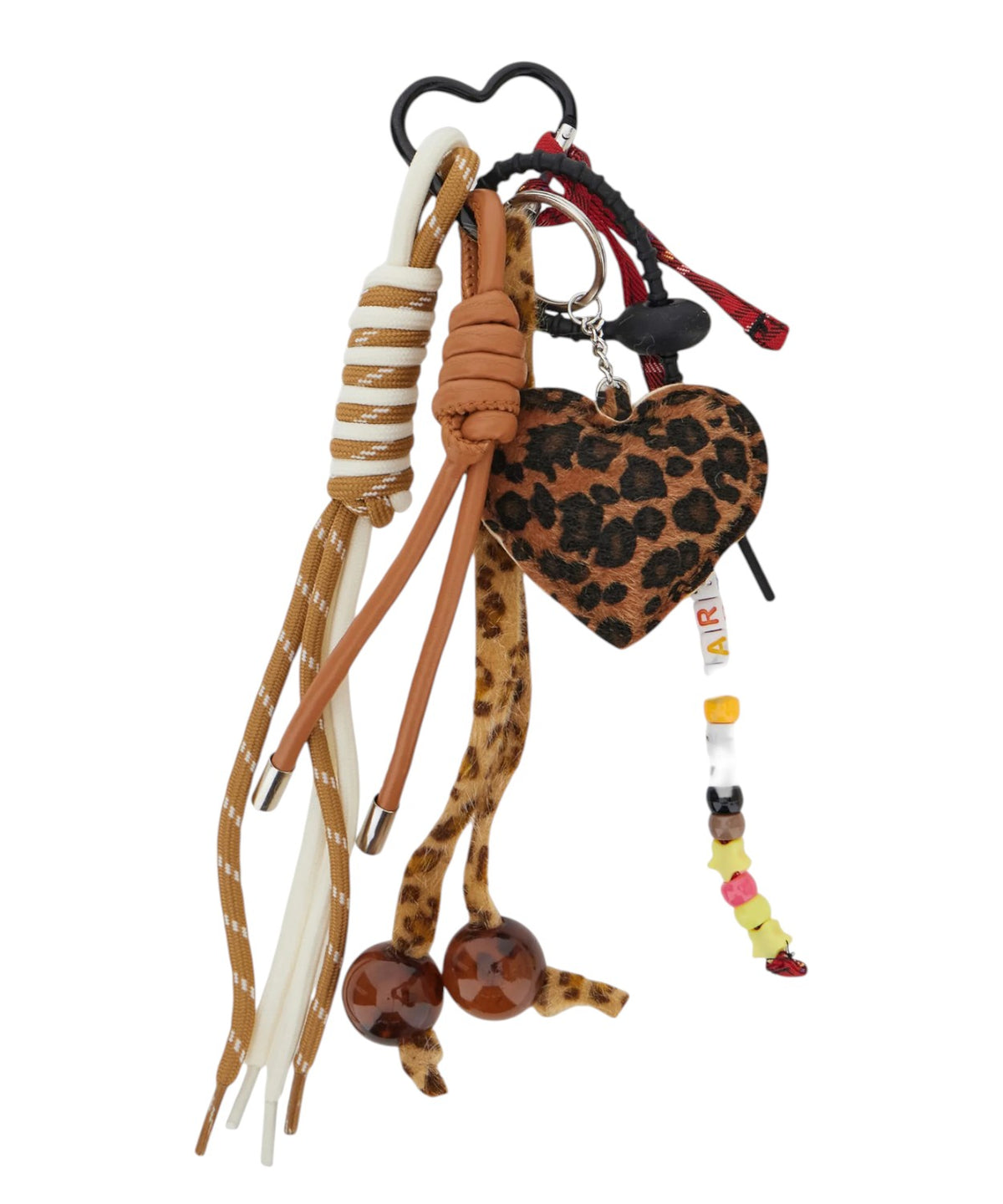 Portachiavi Leopardato con Cuore e Perline Mc2 Saint Barth