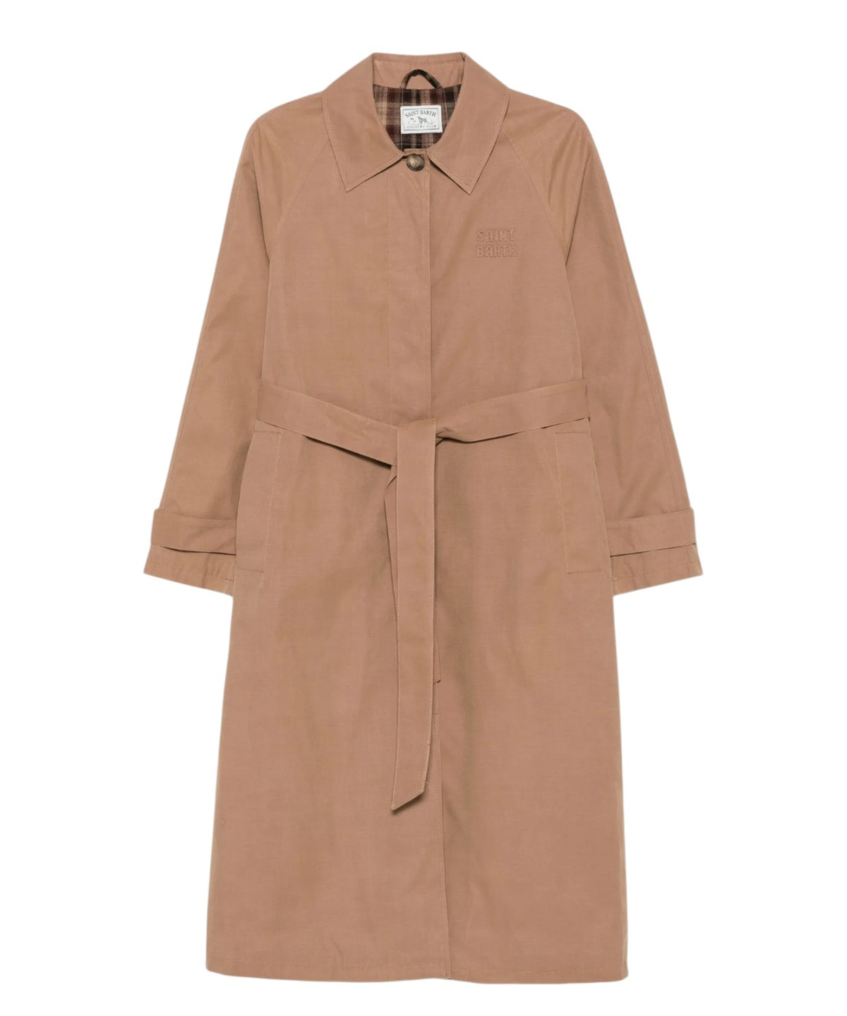 Cappotto Donna Lion con Cintura e Logo Ricamato