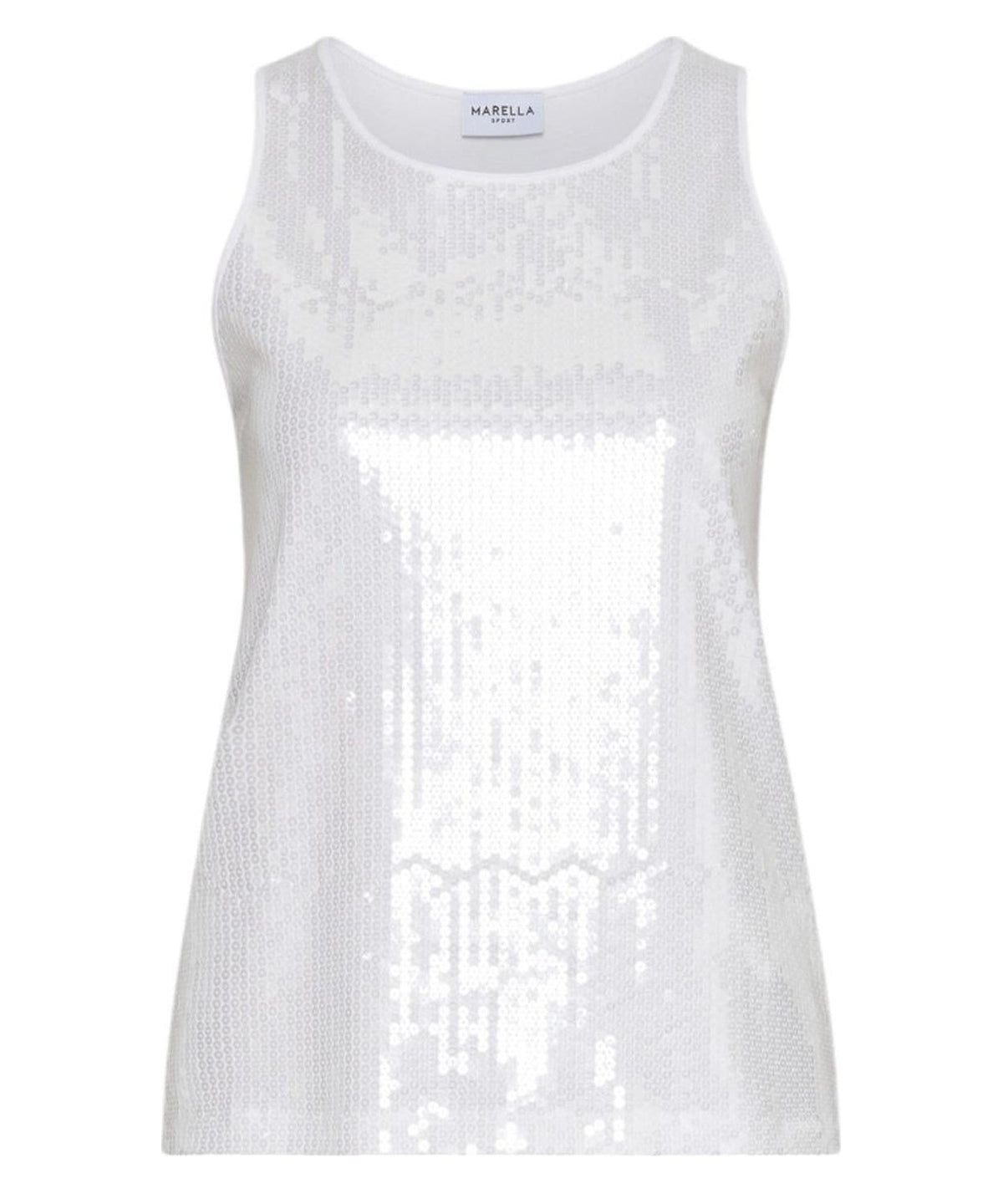 Canotta Aderente in Jersey di Cotone con Paillettes-Marella-Top-Vittorio Citro Boutique