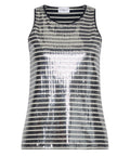 Canotta Aderente in Jersey di Cotone con Paillettes-Marella-Top-Vittorio Citro Boutique