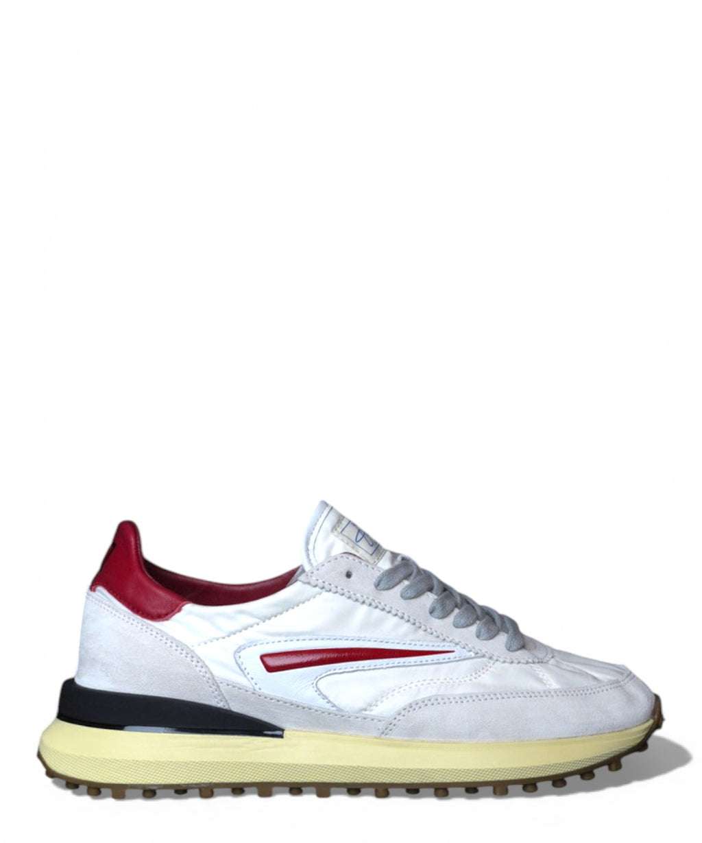 D.A.T.E. Athleta Nylon White-Bordeaux Sneakers