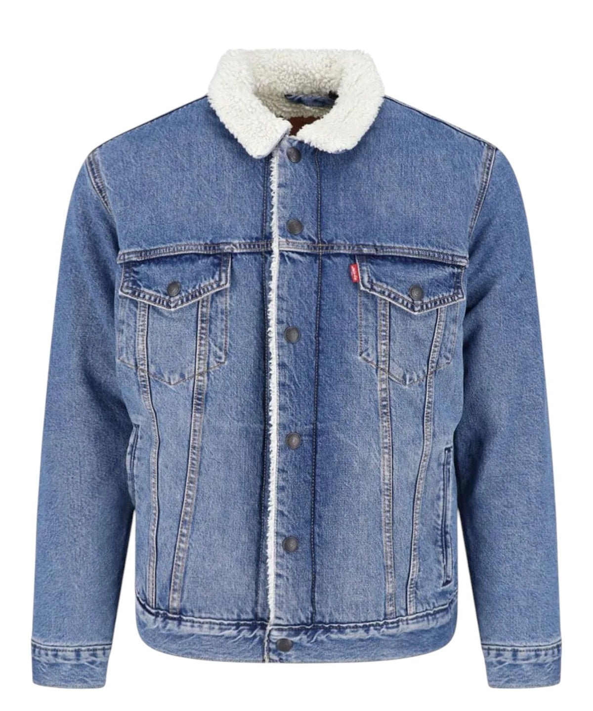 Levi’s Sherpa Trucker Type III Giacca in Denim con Fodera Sherpa