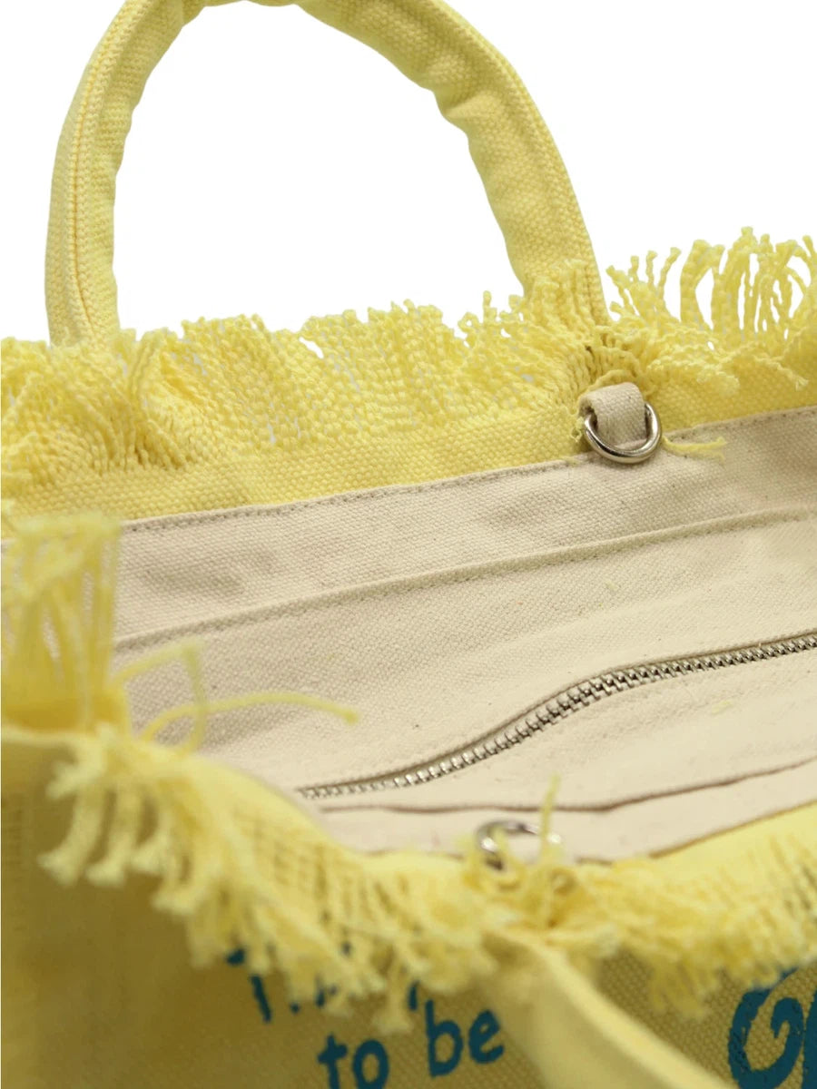 Borsa Colette in tela di cotone gialla-Mc2 Saint Barth-Borse a mano-Vittorio Citro Boutique