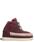 Mou New Inner Wedge Hiking Lace-Up v ovčjem krznu