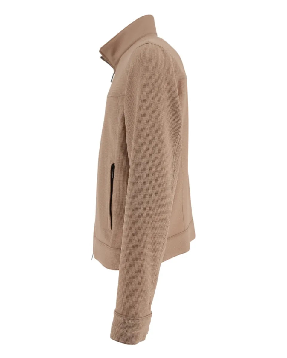 Blouson Full Zip Icon in Jersey Crepe con Effetto Piquet-Emporio Armani-Giacche-Vittorio Citro Boutique