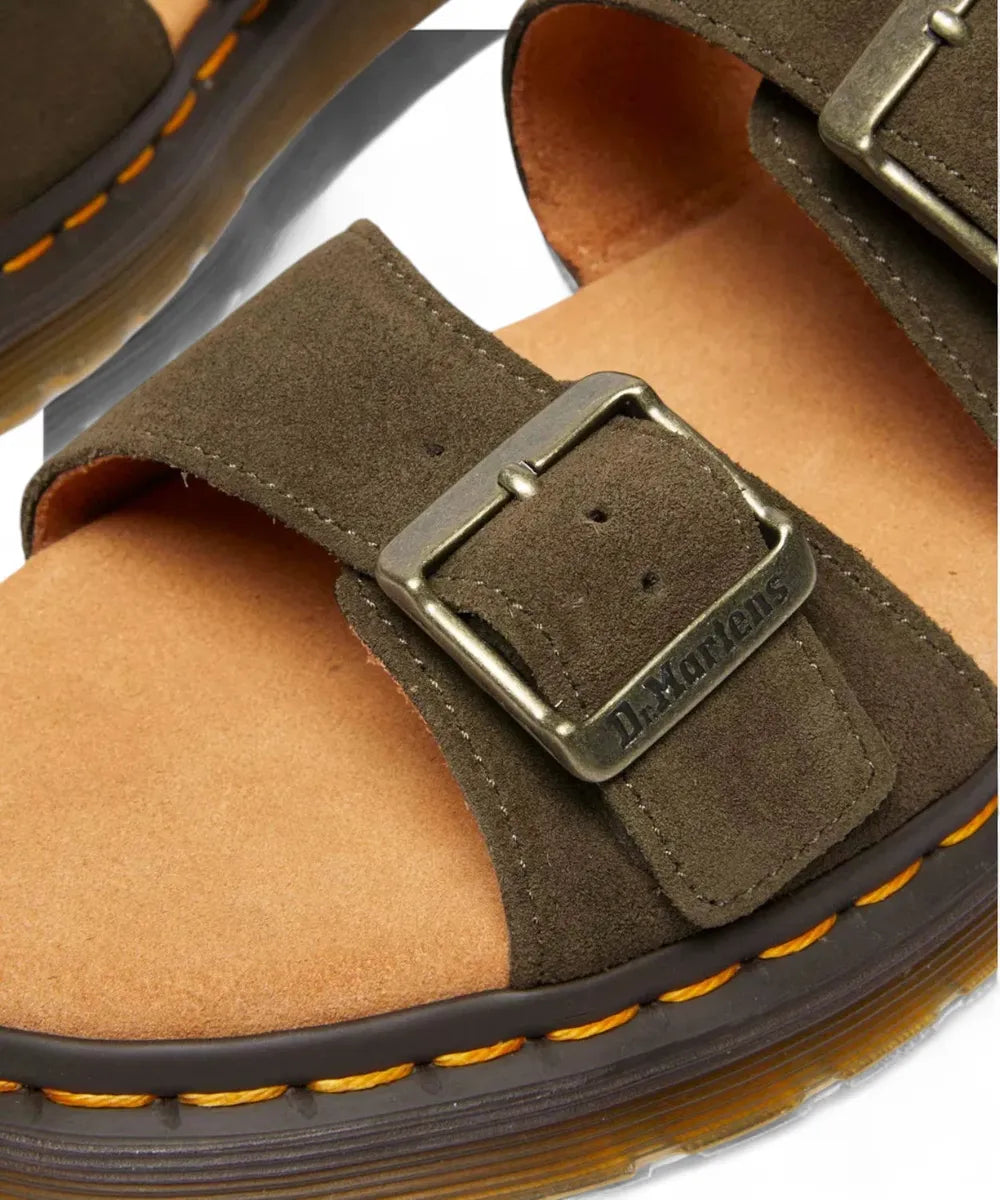 Sandali Josef in Camoscio Brox Suede con Doppia Fibbia-Sandali-Dr. Martens-Vittorio Citro Boutique