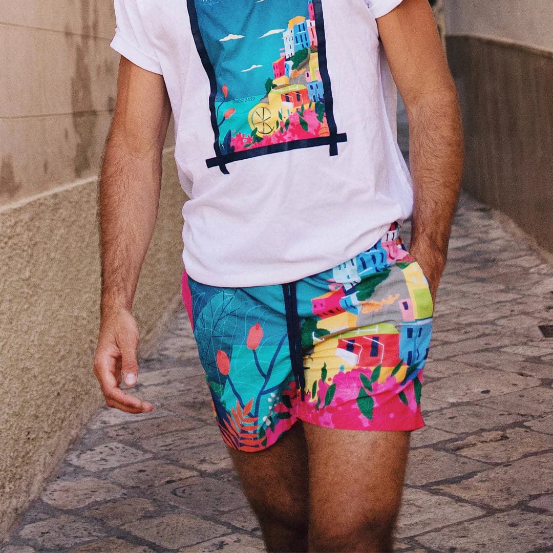 Boxer stampa Procida-Costumi da bagno-Move-Vittorio Citro Boutique