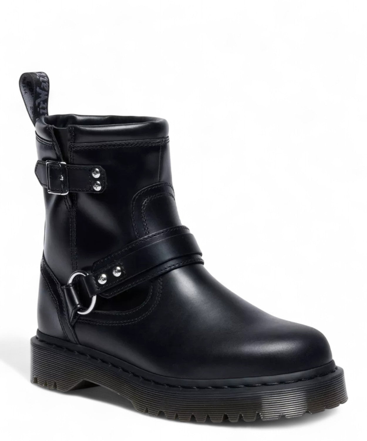 Dr. Martens Anistone Harness Biker Boots in Pelle Orleans