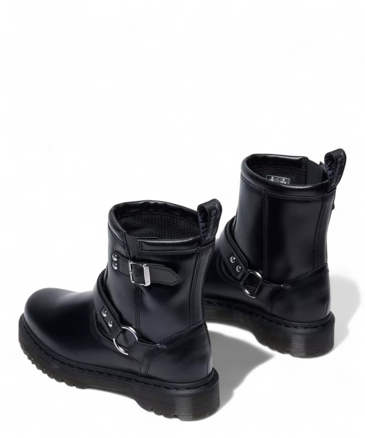Dr. Martens Anistone Harness Biker Boots in Pelle Orleans