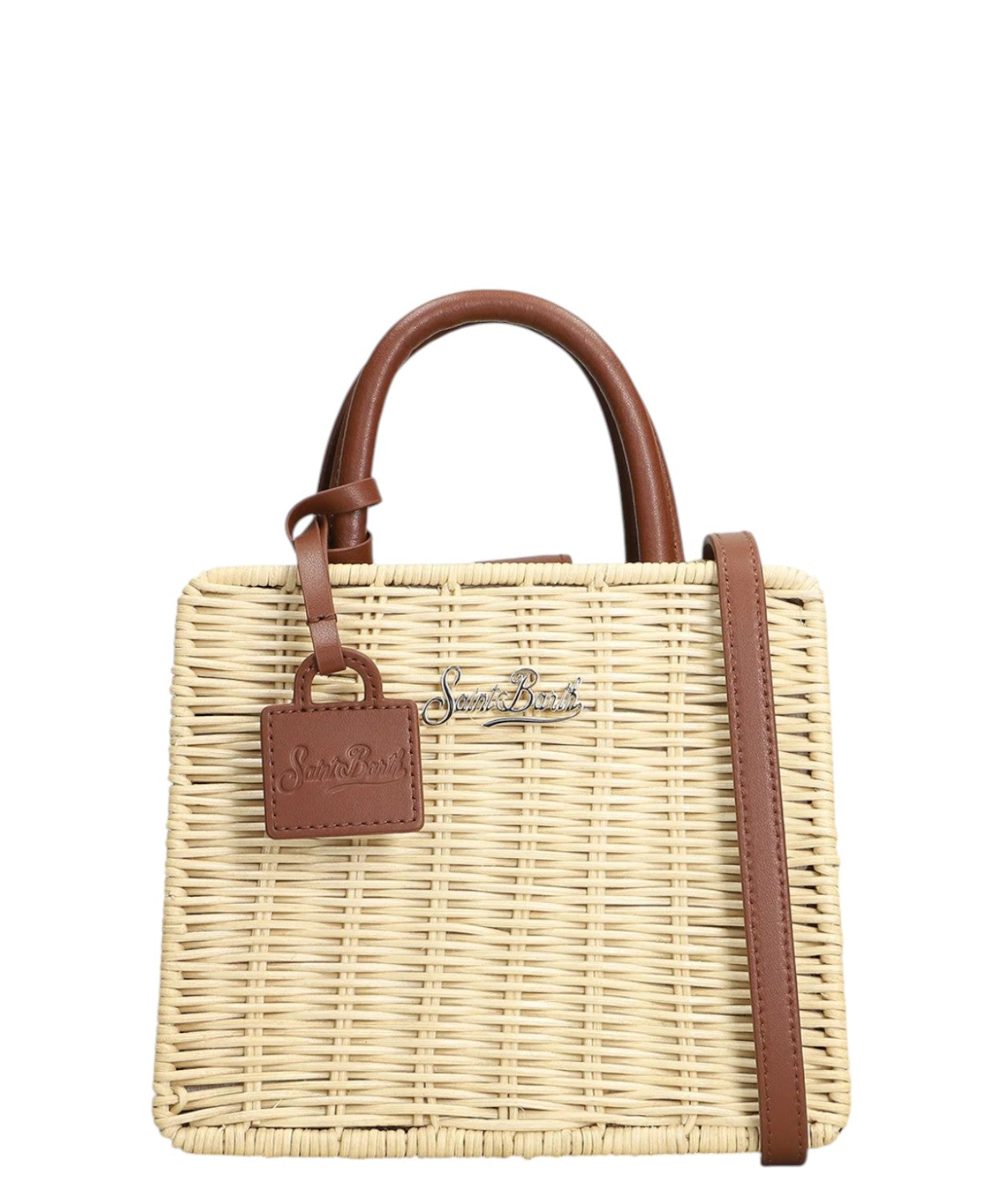 Borsa Mini MC2 Saint Barth in Paglia e Pelle