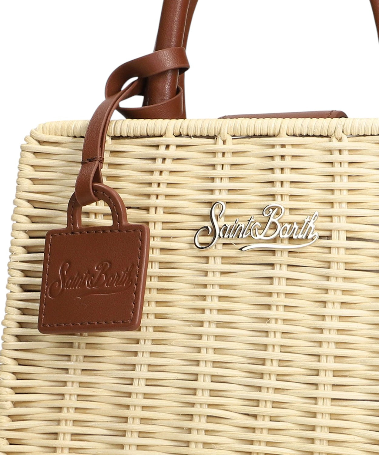 Borsa Mini MC2 Saint Barth in Paglia e Pelle