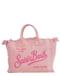 Borsa a Spalla Vanity in Canvas Rosa con Frange-Mc2 Saint Barth-Borse a mano-Vittorio Citro Boutique