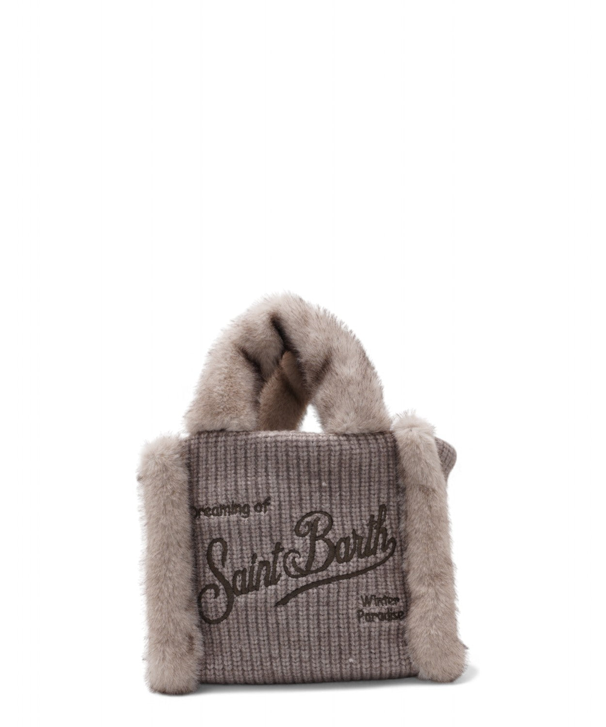 Borsa Vanity Mini Shearling in lana e pelliccia-Mc2 Saint Barth-Borse a mano-Vittorio Citro Boutique