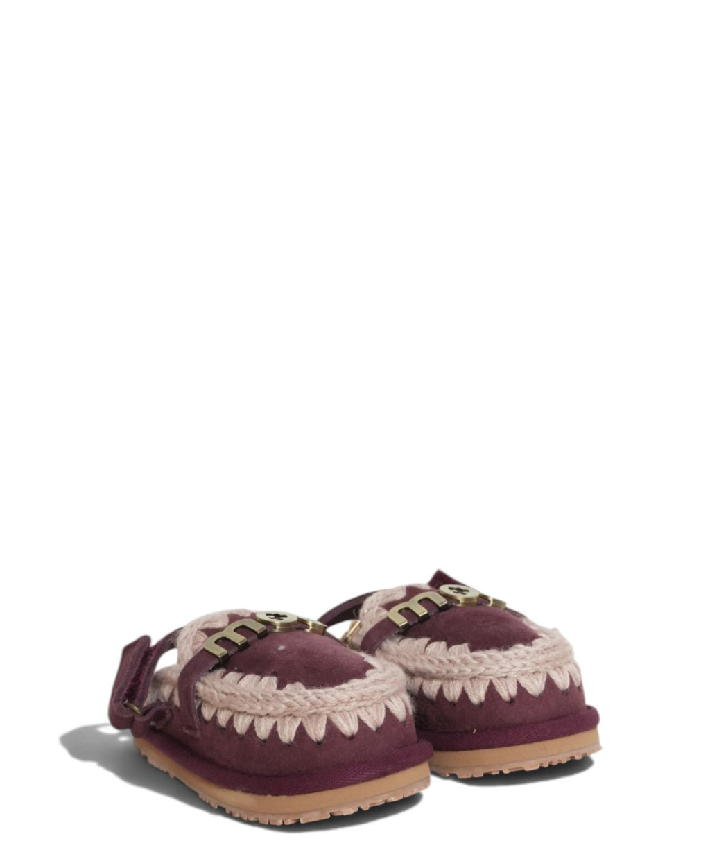 Pantofle pro děti Mou Eskimo Slipper Backstrap Kid z ovčí kožešiny