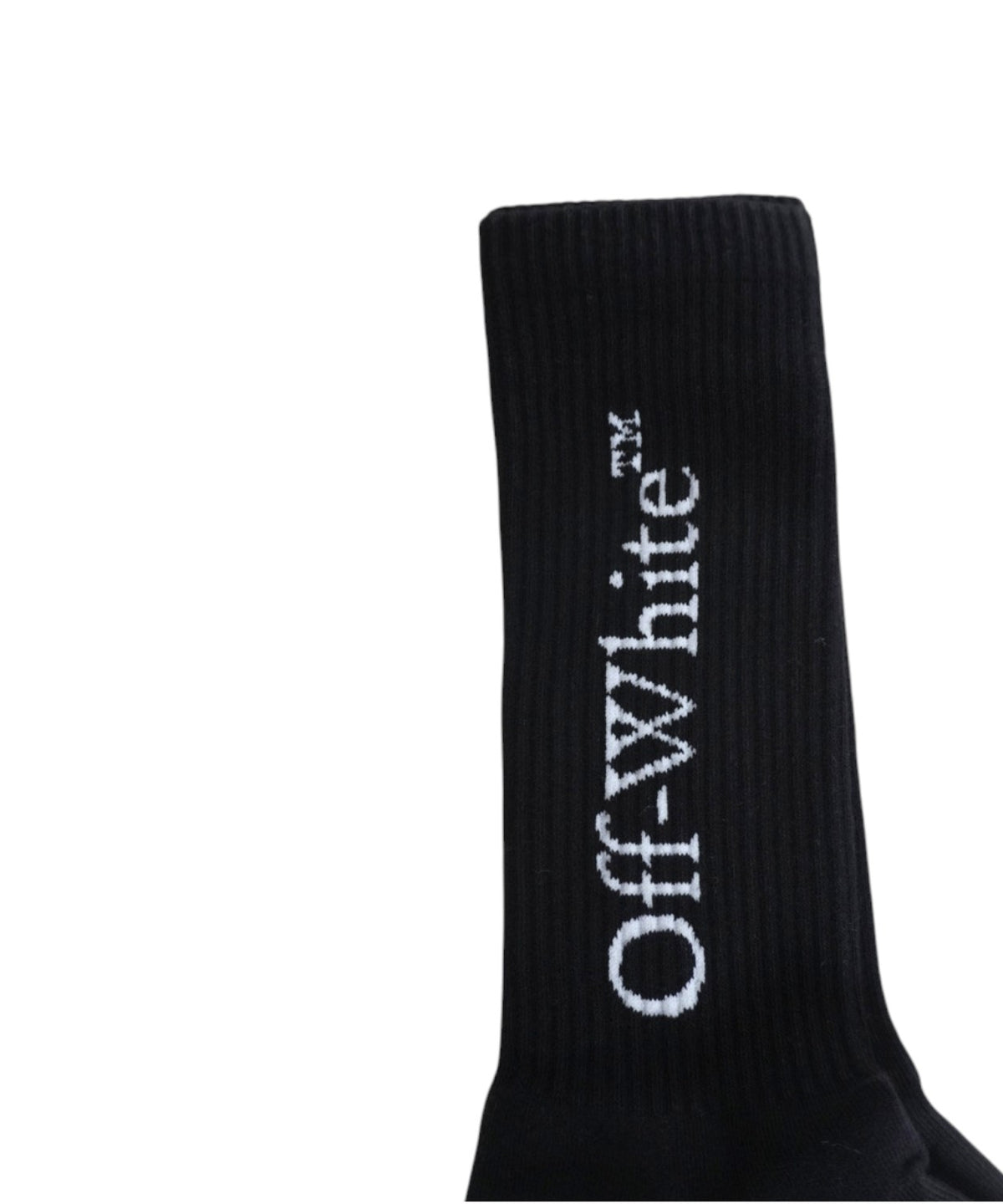 „Off White“ vidutinio ilgio medvilninės kojinės su žakardiniu logotipu