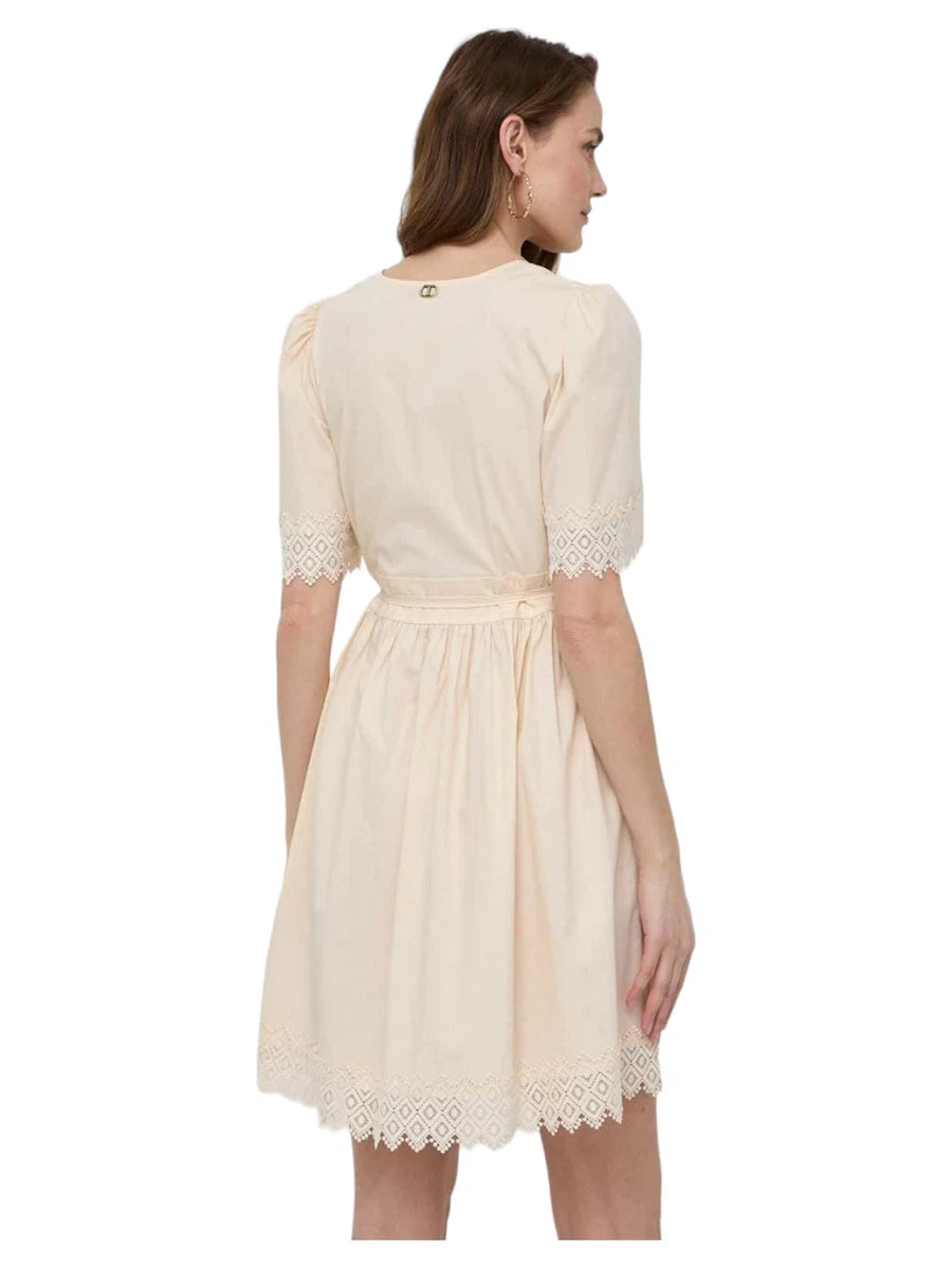 Vestito con Inserti in Pizzo-Twinset-Abiti-Vittorio Citro Boutique