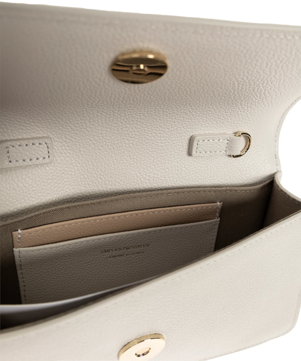 Mini tas Emporio Armani met schouderriem en bottalato leer