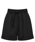 High-waisted shorts with bow 