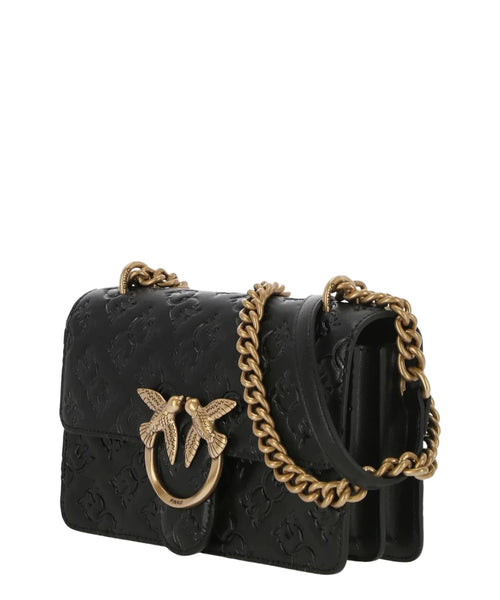 Mini Love Bag Shoulder Bag with Printed Logo Silk-Handle Leather