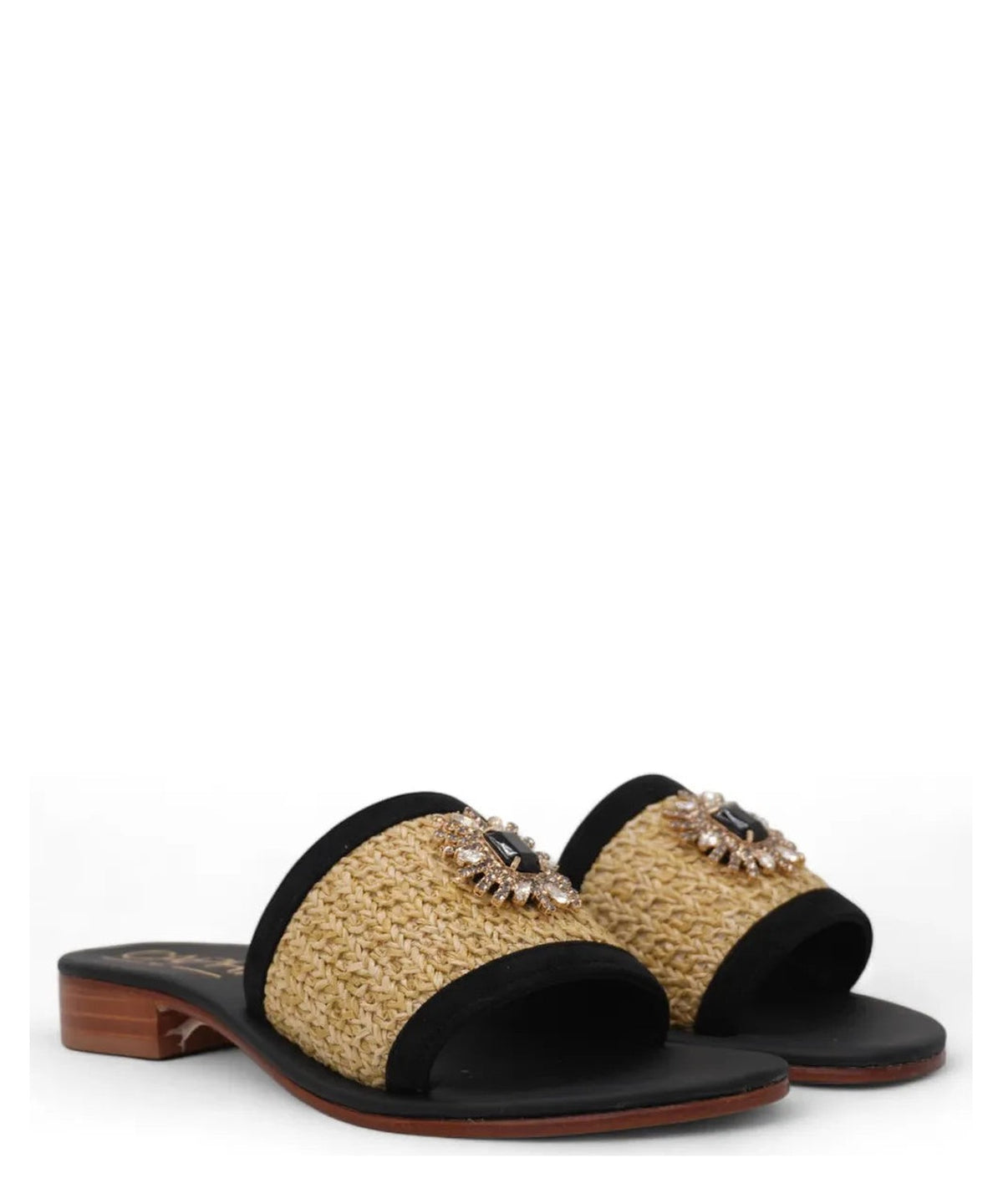 Pantofolina Caprese in Raffia Intrecciata-Capri Vittorio Citro-Ciabatte-Vittorio Citro Boutique
