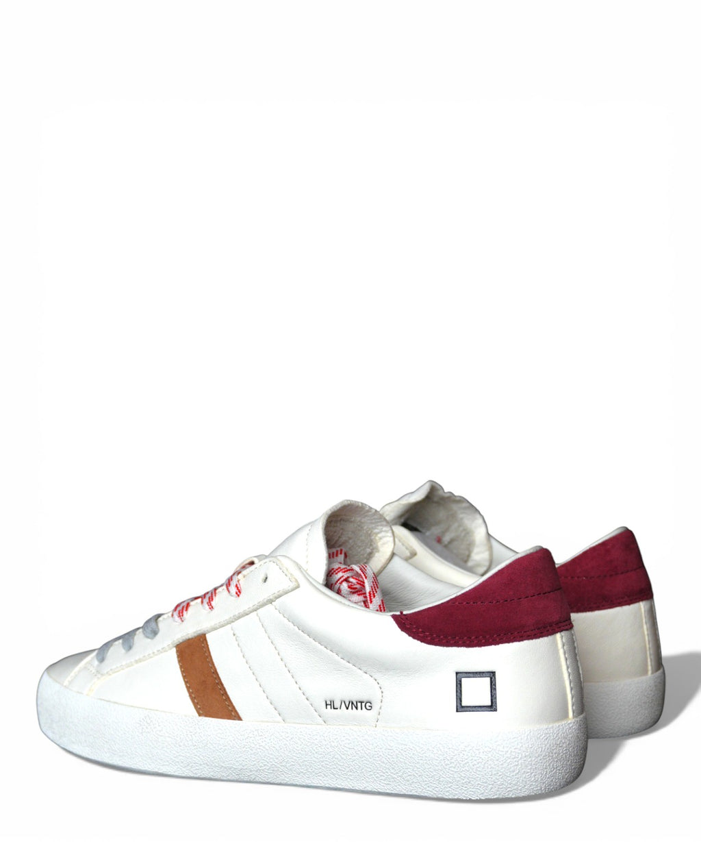 Sneakersy D.A.T.E. Hill Low Vintage Calf Ivory/Red