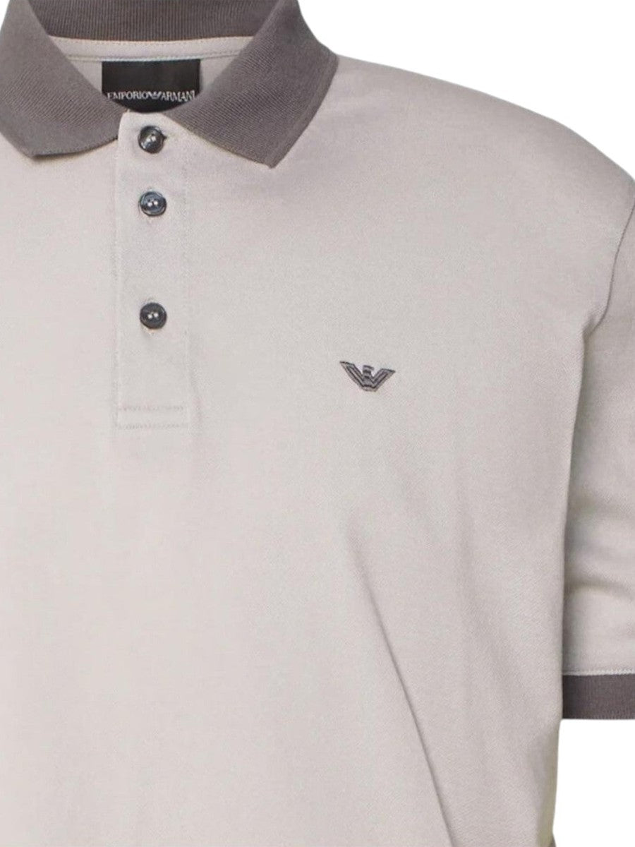 Polo in piquet con ricamo micro eagle-Emporio Armani-Polo-Vittorio Citro Boutique