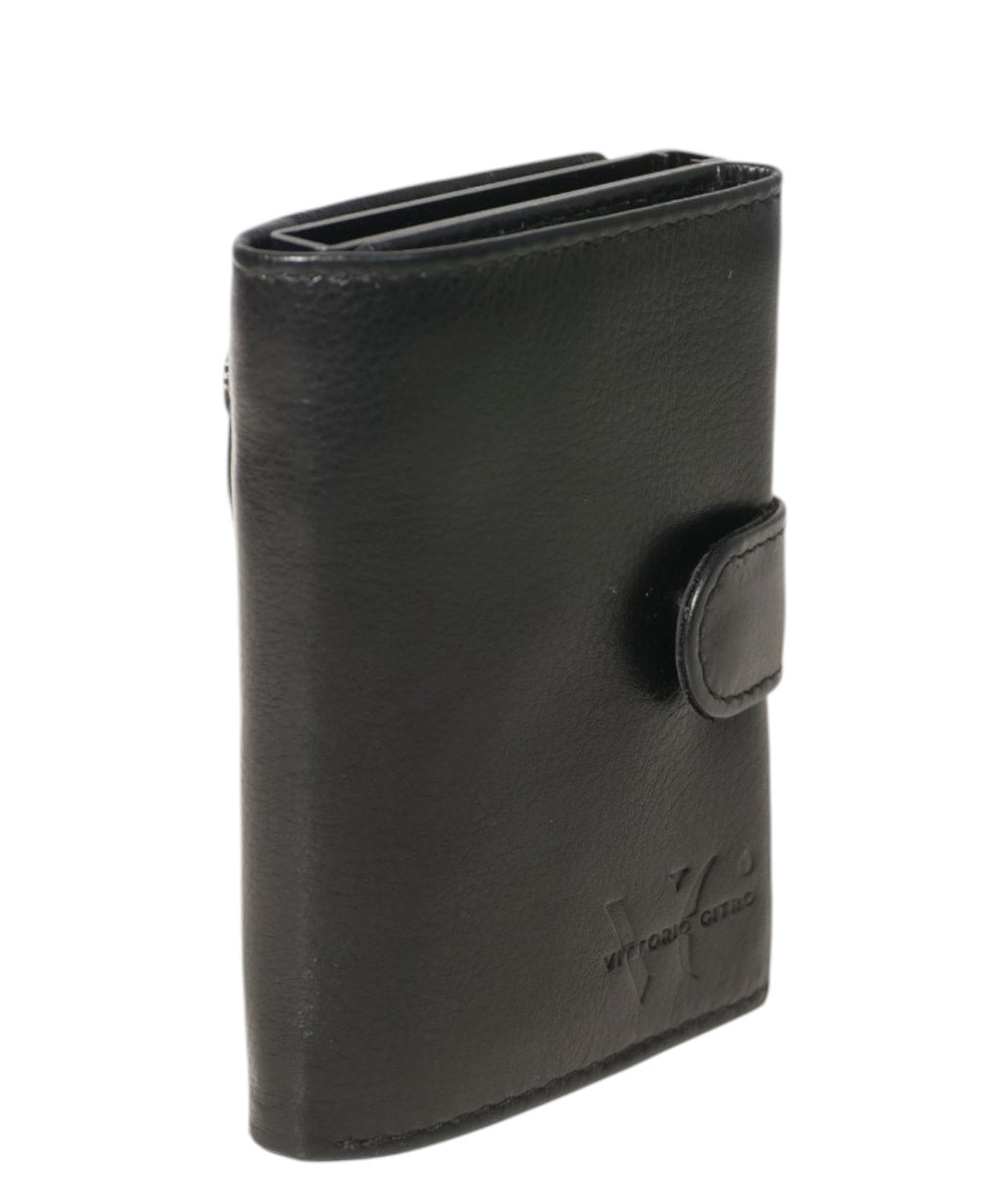 Portafoglio uomo pelle con meccanismo pop up e zip