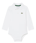 Body Lacoste Neonato in Cotone a Maniche Lunghe