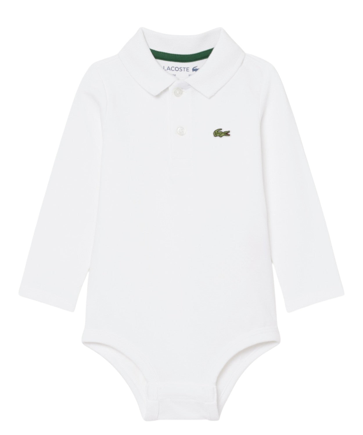 Body Lacoste Neonato in Cotone a Maniche Lunghe