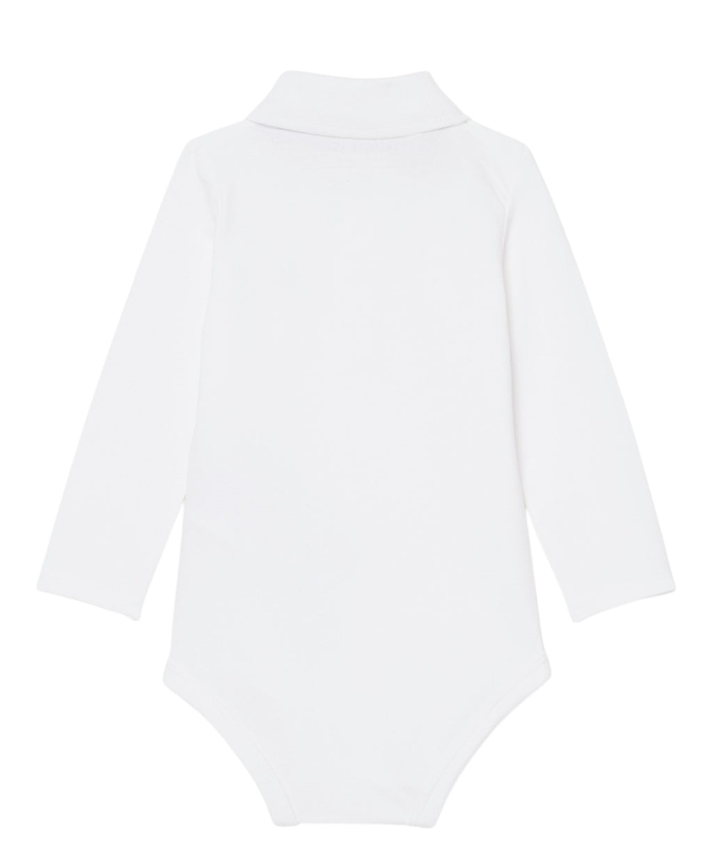 Body Lacoste Neonato in Cotone a Maniche Lunghe