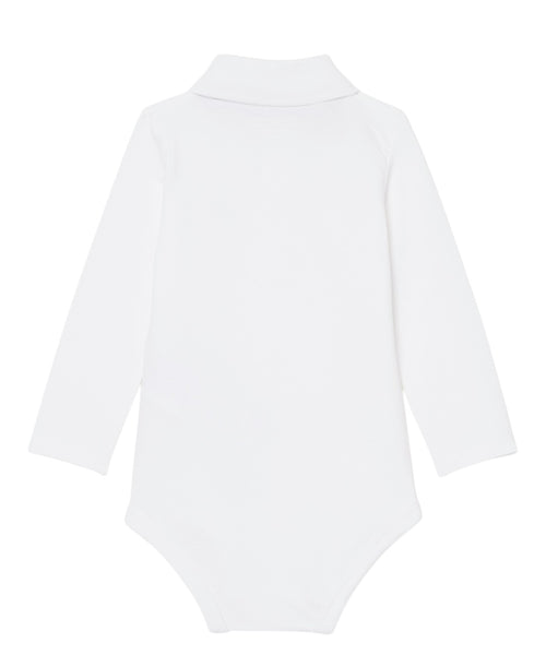 Body Lacoste Neonato in Cotone Organico a Maniche Lunghe