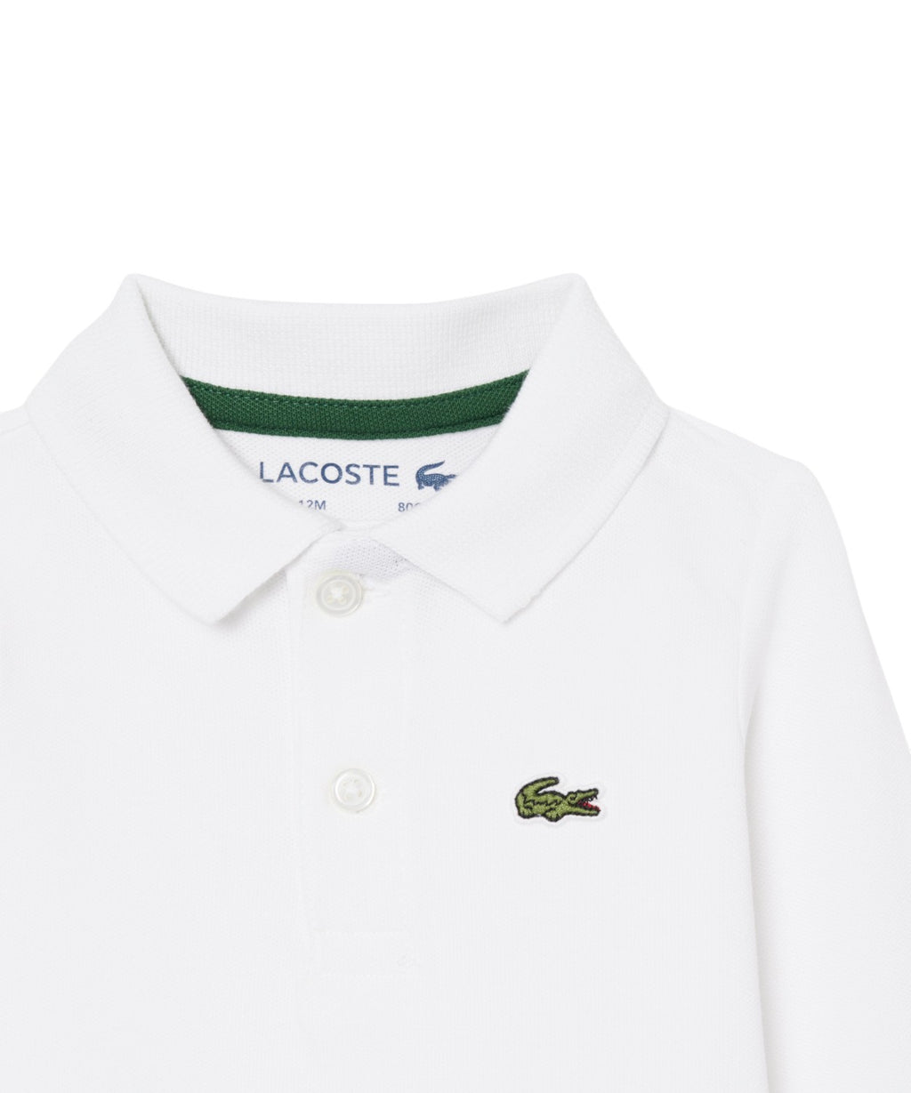 Body Lacoste Neonato in Cotone a Maniche Lunghe