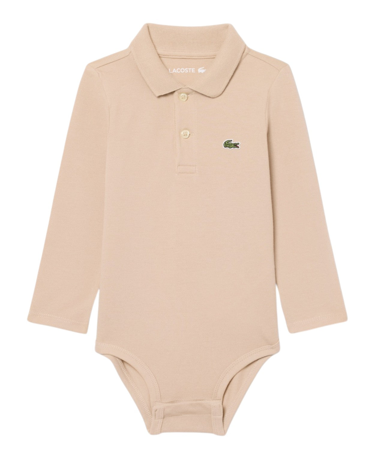 Body Lacoste Neonato in Cotone a Maniche Lunghe