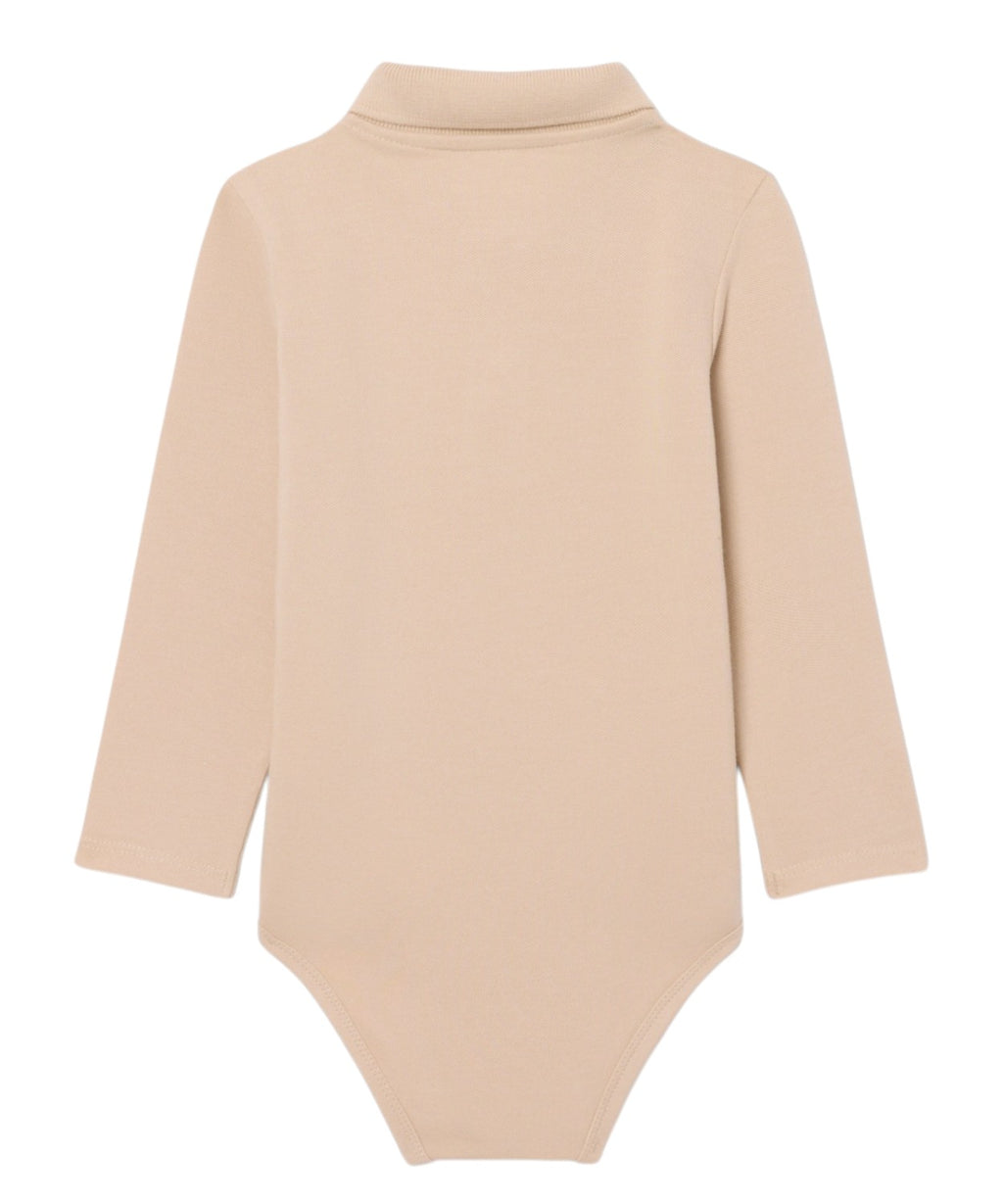 Body Lacoste Neonato in Cotone a Maniche Lunghe