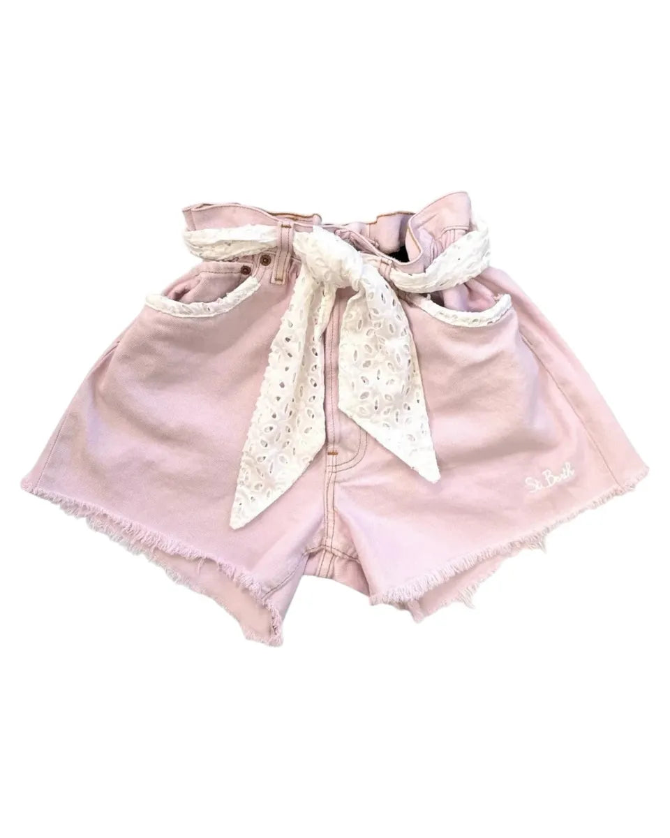 Pantaloncini Donna Arizona con Dettagli Sangallo-Mc2 Saint Barth-Shorts-Vittorio Citro Boutique