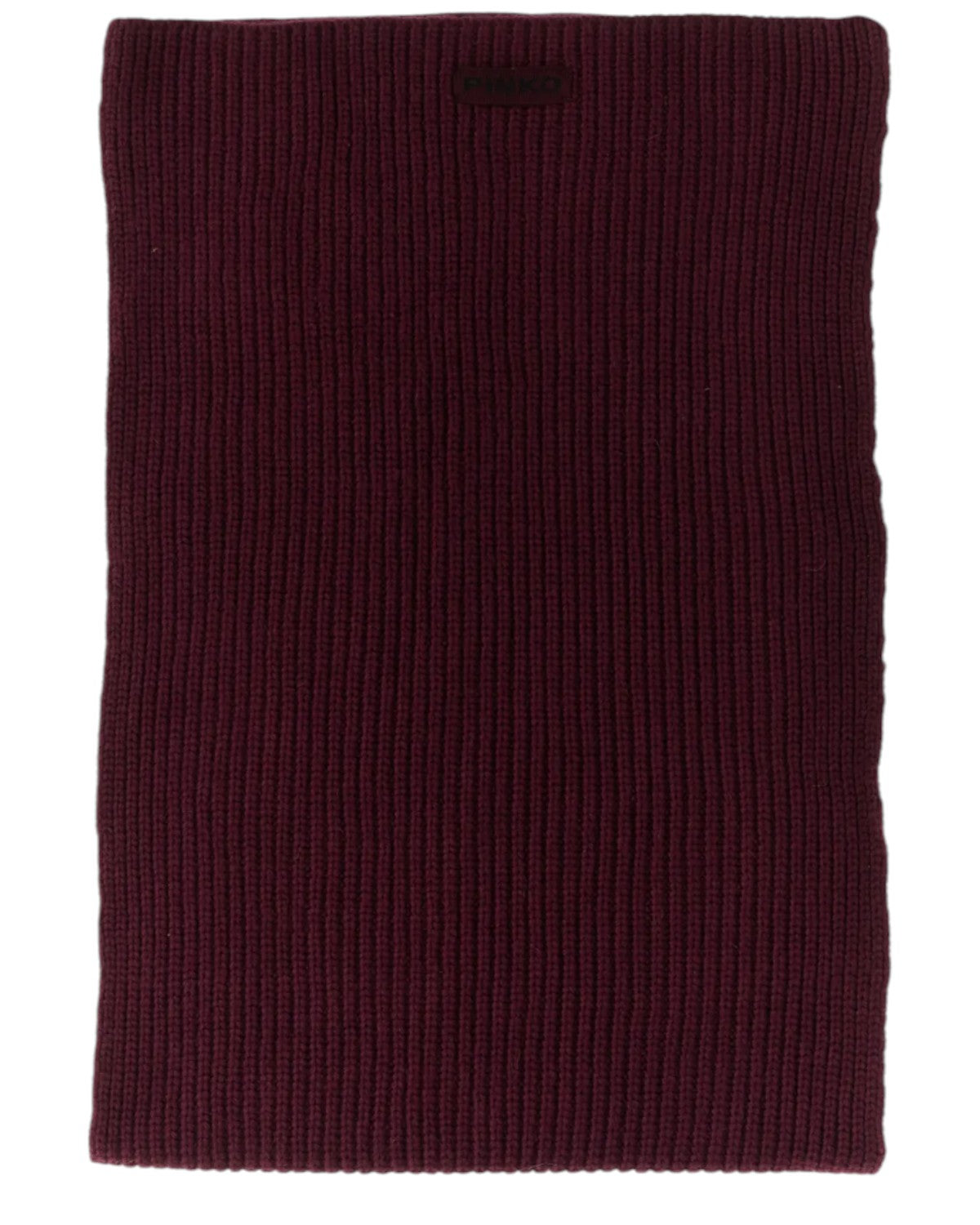 Sciarpa in misto cashmere Pinko color bordeaux a costine, perfetta per l'inverno. Eleganza e comfort per look femminili e sofisticati.
