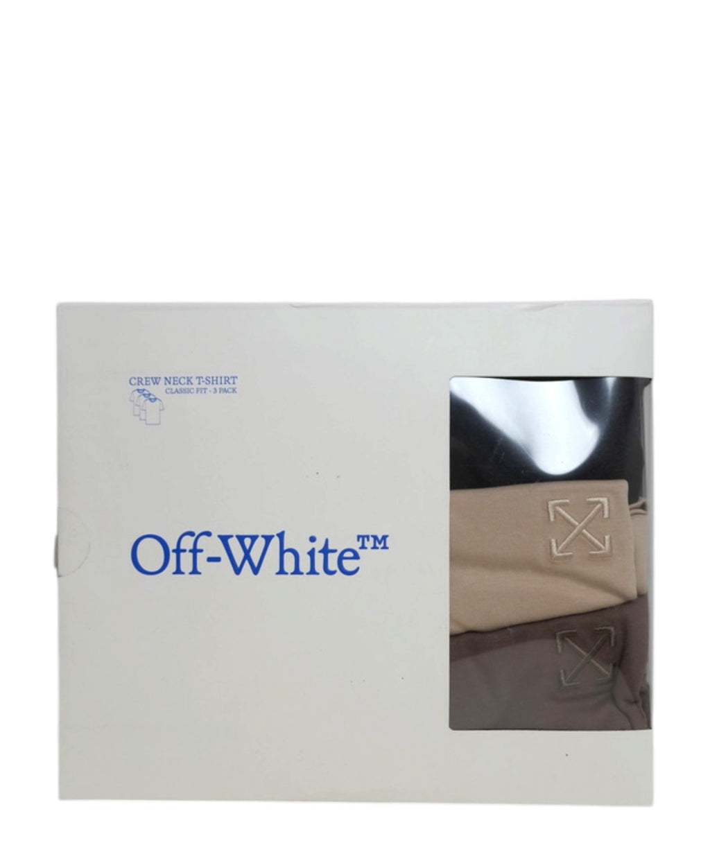 Off-White Arrows Chest Logo Classic Fit T-shirt girocollo 3 Pack