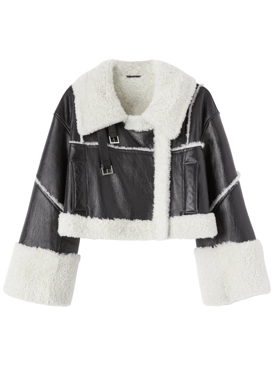 Giubbino cropped in shearling-Dondup-Pellicce e shearling-Vittorio Citro Boutique