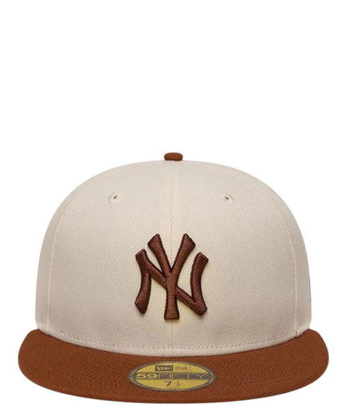 New Era New York Yankees Cremefarbene und rote 59FIFTY-Fitted-Cap