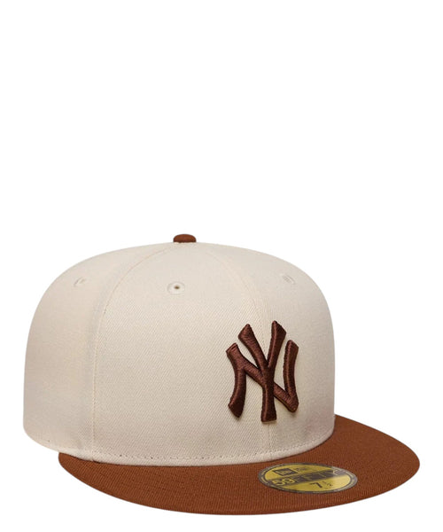 New Era New York Yankees Cremefarbene und rote 59FIFTY-Fitted-Cap