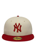 New Era New York Yankees Cream & Red 59FIFTY Fitted Cap