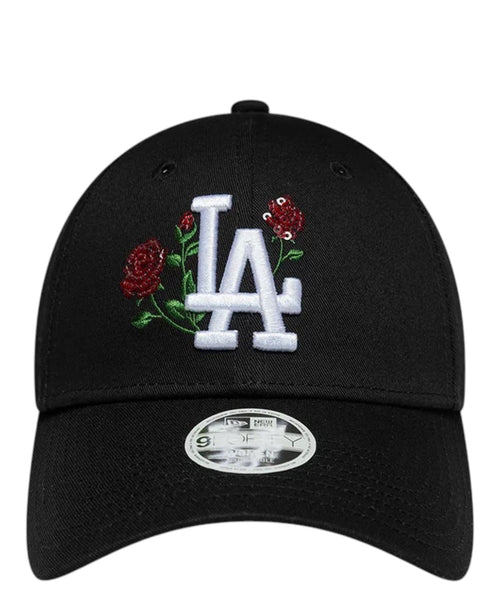 New Era 9FORTY LA Dodgers MLB Rose Sequin Nero Donna