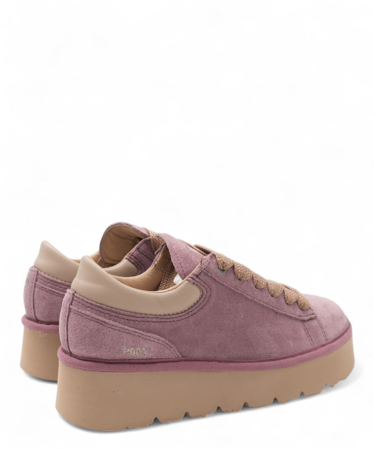 Polacchino P003 in Camoscio con Lacci Fucsia